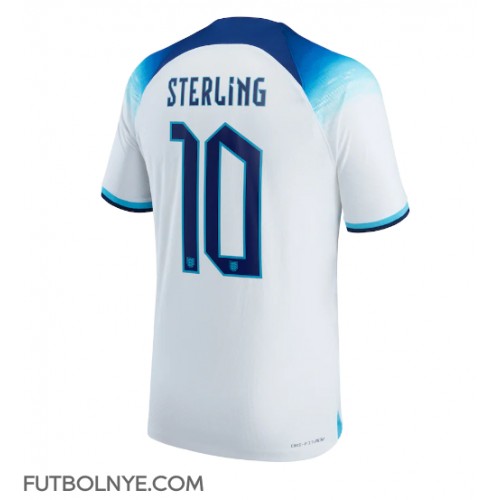 Camiseta Inglaterra Raheem Sterling #10 Primera Equipación Mundial 2022 manga corta